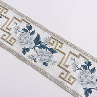 Ruban floral brodé 100% polyester écologique pour textiles de maison et sacs, échantillon gratuit disponible en rouleau