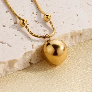 2023 Minimalismus Disco Ball Halskette Nette Kugel Halskette Charm Einfache Perlen Ball Halskette