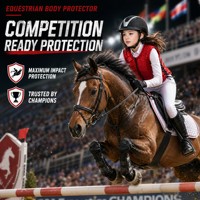Protection corporelle équestre pour jeunes OEM ODM certifiée CE, gilet d'équitation léger, respirant et ajustable, 100 % polyester extensible dans quatre directions