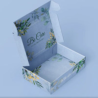 Boîte d'emballage en carton ondulé pliable personnalisée, impression double face colorée, fermeture à glissière, structure durable, exportation transfrontalière
