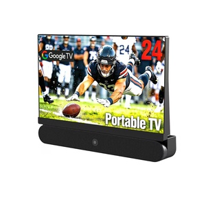 Téléviseur intelligent portable Google TV 24 pouces, 12 V CC, autonomie <span class=keywords><strong>de</strong></span> 3 heures, pour cuisine, <span class=keywords><strong>camping</strong></span>, extérieur - Product Image 1
