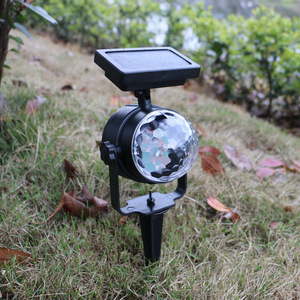 Solar Garden <b>Light</b> Led Rotating Projector Outdoor Lawn Stake Water Resistant With Solar <b>Panel</b> - Product Image 4