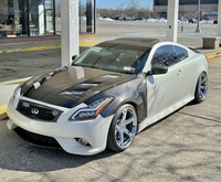 Pour Infiniti G37 2 portes (Coupe uniquement) Capot avant en fibre de carbone style YT
