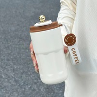 Taza de Café Aislada de Acero Inoxidable 316 de 450 ml con Pantalla LED de Temperatura, Termo Inteligente de Viaje con Correa Portátil