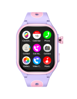 Niños 4G Android con GPS + AGPS + WIFI + LBS Ubicación 2G + 16GB Cámara giratoria Videollamada SOS Bebé Relojes Tarjeta Smartwatch Niños