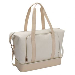 Sac de voyage pour femme personnalisé avec logo BSCI, sac de week-end en nylon, sac de voyage pour la nuit, sac de plage, sac de voyage - Product Image 1
