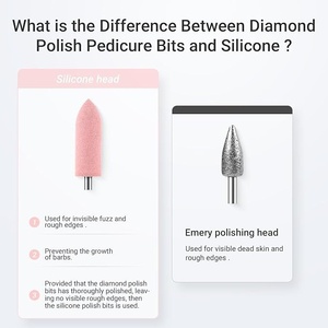 Ensemble de forets à ongles avec support à 16 trous, forets en caoutchouc de silicone pour pédicure, manucure, ponçage et polissage du gel - Product Image 3