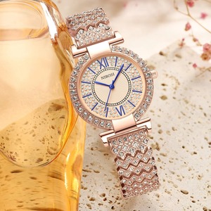 Drioshipping Luxury Ladies Wristwatch 2551 Full Diamond Embellished Customizable Logo Quartz Fashion <b>Women's</b> <b>Bracelet</b> <b>Crystal</b> - Product Image 5
