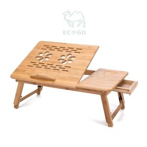 Mesa plegable de madera para portátil, mesa de bambú para portátil, cama, escritorio para ordenador, escritorio de madera para portátil - Product Image 5