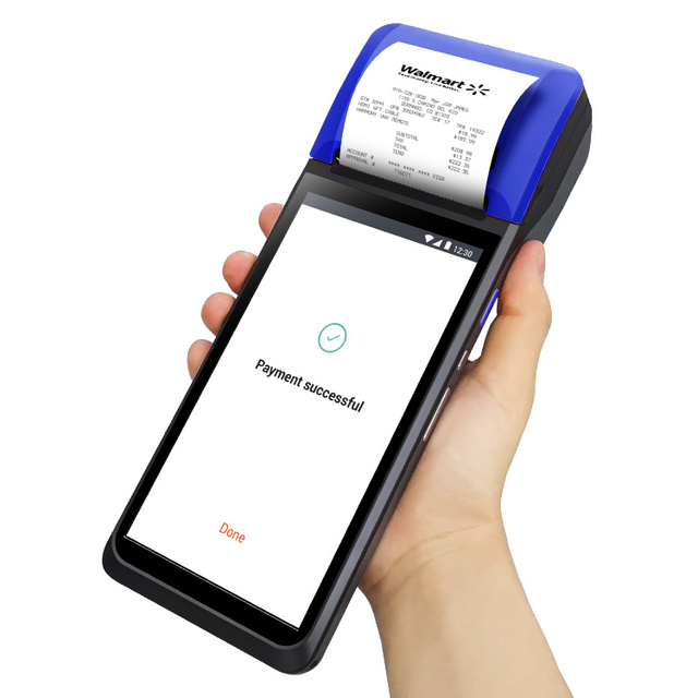 Wholesale Android 13 Handheld POS Terminal 6 Inch 3GB 16GB 4G LTE WiFi BT GPS NFC Reader 58mm Thermal Printer for Ticketing