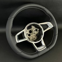 Setir Kulit Hitam Retrofit untuk Volkswagen VW Golf MK7 MK6 MK5 GTI GTD GTE Polo Touareg Passat