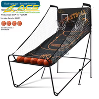 Arcade Craft Studio ACS-0259-S Simulateur de tir au basket-ball pliable en métal, machine de jeu d'arcade pour salle de sport intérieure, version anglaise
