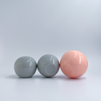 Pots en plastique brillants en forme de boule 30G 50G en PP, contenants vides pour crème visage et crème contour des yeux, à bords ronds