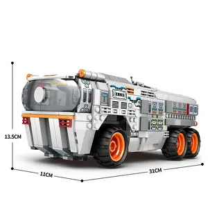 Reobrix 99004 1298PCS Space Troop Crew Carrier Aviación Control remoto Modelo de coche DIY Montaje Ladrillos Juguetes Juegos de bloques de construcción - Product Image 1