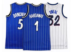 <b>Magic</b> Men Basketball Jersey BANCHERO #5 HARDAWAY #1 O'NEAL #32 Stitched Name Number Sleeveless Striped Fan Uniform - Product Image 1