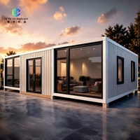 Casa Contenedor Expandible de Fábrica, Moderna, con Paredes de Vidrio, Prefabricada, para Alojamiento Turístico y Villas Vacacionales