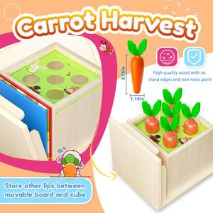 Dropshipping 4 en 1 juguetes educativos Montessori Waldorf objeto moneda tejido permanencia caja Desarrollo Educativo juguetes de madera - Product Image 2