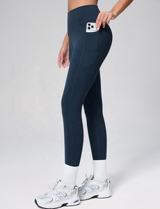 Leggings de sport pour femmes Gym 2026, matière douce comme du beurre, taille haute, avec poches, contrôle du ventre, collants de yoga, séchage rapide, leggings <span class=keywords><strong>sexy</strong></span> - Product Image 3