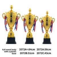 Trophée de Coupe du Monde Sportive en Métal Argenté Personnalisé avec Électrodéposition Dorée pour Champion de Compétition de Basketball