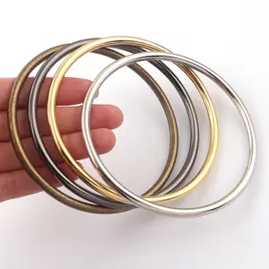 90mm x 100mm אבץ סגסוגת ארנק מסגרת O טבעת כסף/זהב/אפרפר/ברונזה מתכת 4 אינץ O-טבעת עגול טבעת עבור הלבשה ותיק