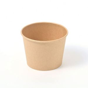 8Oz-32Oz Disposable Kraft Paper Porridge Bucket <b>Cover</b> Biodegradable Eco-Friendly Food Takeaway Salad Bowl Camping <b>Microwave</b> Safe - Product Image 1