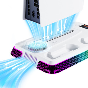 Le nouveau pour <span class=keywords><strong>PS</strong></span> 5 PRO/PS5 Slim/PS5 Base de refroidissement multifonction avec jeux colorés Tation 5 Base de charge de poignée - Product Image 2