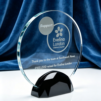 Fabricant de trophées Plaque de récompense en verre avec impression couleur UV gravée au laser trophée en cristal personnalisé