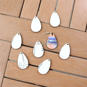 MDFSUB – Supports vierges en MDF pour boucles d'oreilles, forme goutte d'eau, double face, pour sublimation, 30x45mm, 3mm, unisexe - Product Image 4