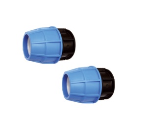 Raccords de compression HDPE haute pression 110 mm Embout de surface lisse de qualité industrielle pour tuyaux agricoles en PP - Product Image 1