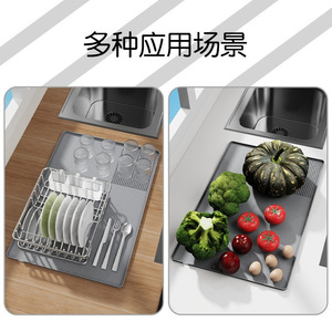 Customized Coffee Machine Mat <b>Silicone</b> Anti Slip Drain <b>Pad</b> Multi Functional Tamper Mat For Kitchen Counter Use - Product Image 4