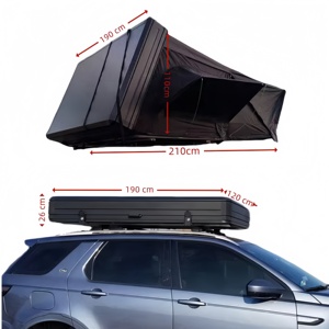 Tente de toit rigide en aluminium avec panneau en nid d'abeille pour 3-4 personnes, modèle à ouverture latérale CRT-008 - Product Image 3