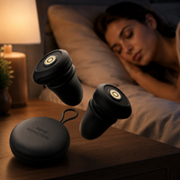 Bouchons d'oreilles ergonomiques en silicone anti-bruit 34 dB avec coussinets d'air pour chambre et bureau, anti-ronflement, avec étui de rangement