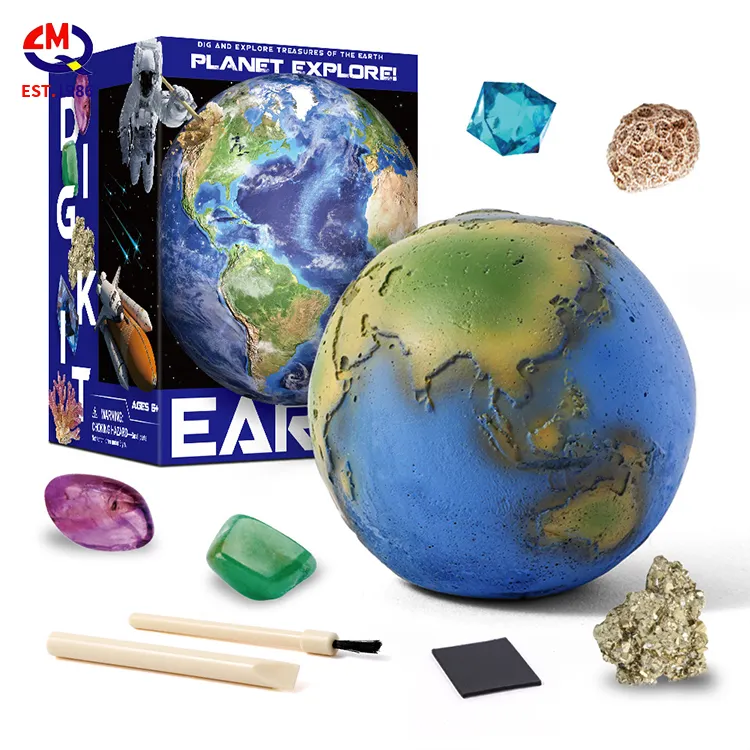 Çocuk bilim eğitici oyuncaklar popüler sekiz gezegenler güneş sisteminin keşfetmek taşlar kazma arkeoloji oyuncakları