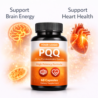 Capsules PQQ OEM Pyrroloquinoline Quinone 20mg Soutien Énergétique Cellulaire Santé Cérébrale Fonction Mitochondriale Complément Alimentaire