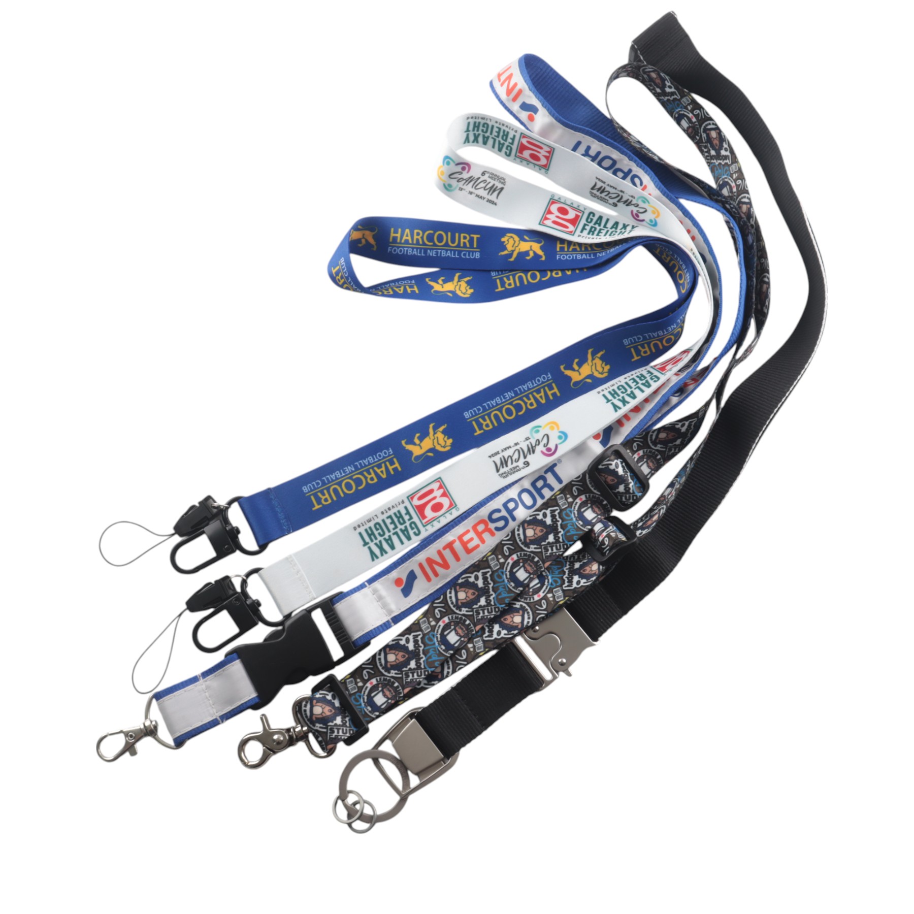 Cheap Custom Design Dye Polyester Safety Sublimation Printing Logo Neck Key Chain Nylon Lanyard Card Holder With Hook Lanyards