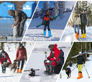 Bottes de pluie en EVA pour la pêche <span class=keywords><strong>sur</strong></span> <span class=keywords><strong>glace</strong></span>, résistantes au froid, antidérapantes, imperméables, anti-écrasement, résistantes au froid jusqu'à -40 degrés - Product Image 2