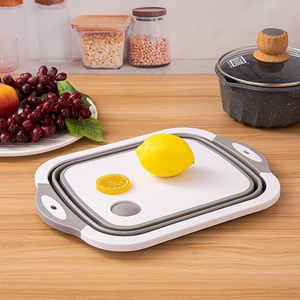 Cuisine Multifanctional Portable 2 en 1 Pliable Pliable En Plastique Blocs À Découper <span class=keywords><strong>Planche</strong></span> À Découper Panier À Laver - Product Image 4