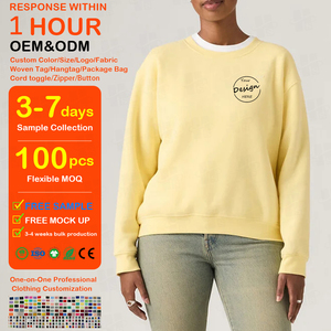 Sweat-shirt à col rond personnalisé avec logo, imprimé et brodé, en coton, pour filles et femmes - Product Image 5