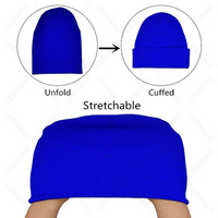 Bonnet d'hiver uni personnalisé de haute qualité en gros, 100 % acrylique, tricoté, chaud, avec logo brodé personnalisé, unisexe, pour la plage et les voyages