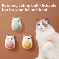 Rotierender Katzenminze-Ball für Katzen, Interaktives Zahnreinigungsspielzeug, Indoor-Haustierspielzeug in Kleiner Größe