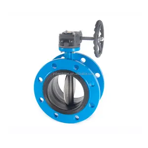 Wholesale Gearbox EPDM Seat Flange Butterfly Valve Double Flange Ss304/ss316 Disc Butterfly Valve