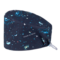 Casquette chirurgicale unisexe en coton pur tissé, motif imprimé blanc, accessoires pour bloc opératoire, cuisine, dentisterie, cosmétique