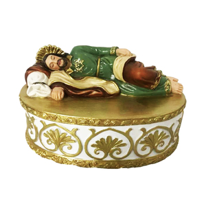Sleeping <strong>St</strong>. <strong>Joseph</strong> <strong>Statue</strong> Handmade Hand-painted Trinket Desktop Decorative Box Religious Catholic Home Decor Memorial Gift - Product Image 6