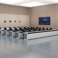 Bureaux de contrôle ergonomiques pour configuration transfrontalière, bureaux de studio de diffusion, consoles pour salles de surveillance hospitalière