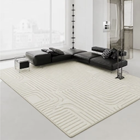 Premium Shurong Cotton Texture Home Area Carpet Hand-tufted Feeling Breathable Lightweight Multi-functional Decorative Rug