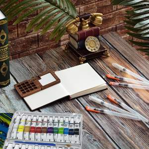 Pocket Artist Aquarelle Voyage Set 15 <span class=keywords><strong>Grille</strong></span> Palette Remplissable Peinture Stylo Voyage Aquarelle Peinture Kit - Product Image 6