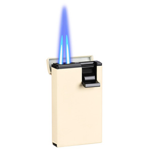 Flabox doble fuego llama azul encendedor de cigarrillos a prueba de viento antorcha gas butano Hello Kitty Kuromi diseño Metal viene caja de regalo - Product Image 1