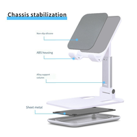 Support de téléphone pliable de qualité supérieure, support de téléphone et de tablette de bureau réglable en hauteur et en angle, berceau pour téléphone