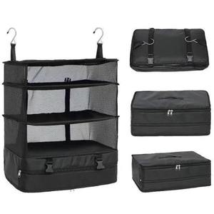 Wholesale Foldable Luggage Organizer Bag Clothes Underwear Portable <b>Storage</b> <b>Box</b> Shoes 3-layer Hanging Travel <b>Storage</b> Bag - Product Image 1
