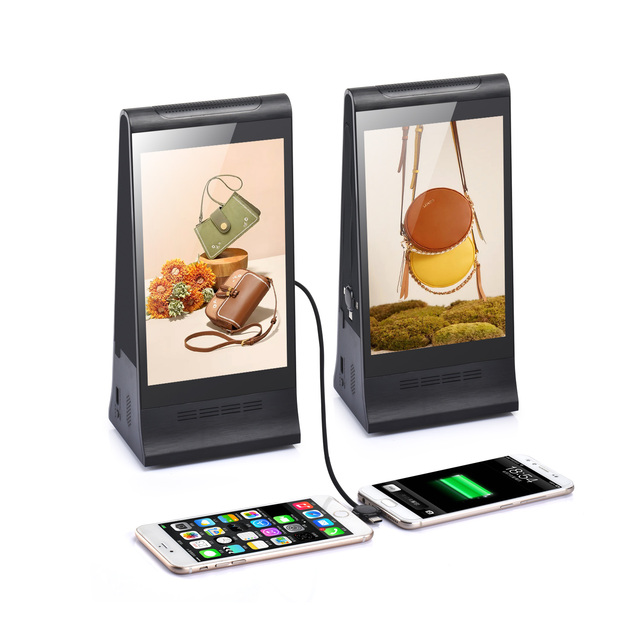 New Device Fyd-868 PLUS X Portable Charger Dual 8 Inch Lcd Screen Android Wifi Video Picture Display Phone Usb Charging Station